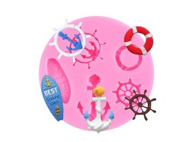 Molde silicona 5 figuras nauticas 